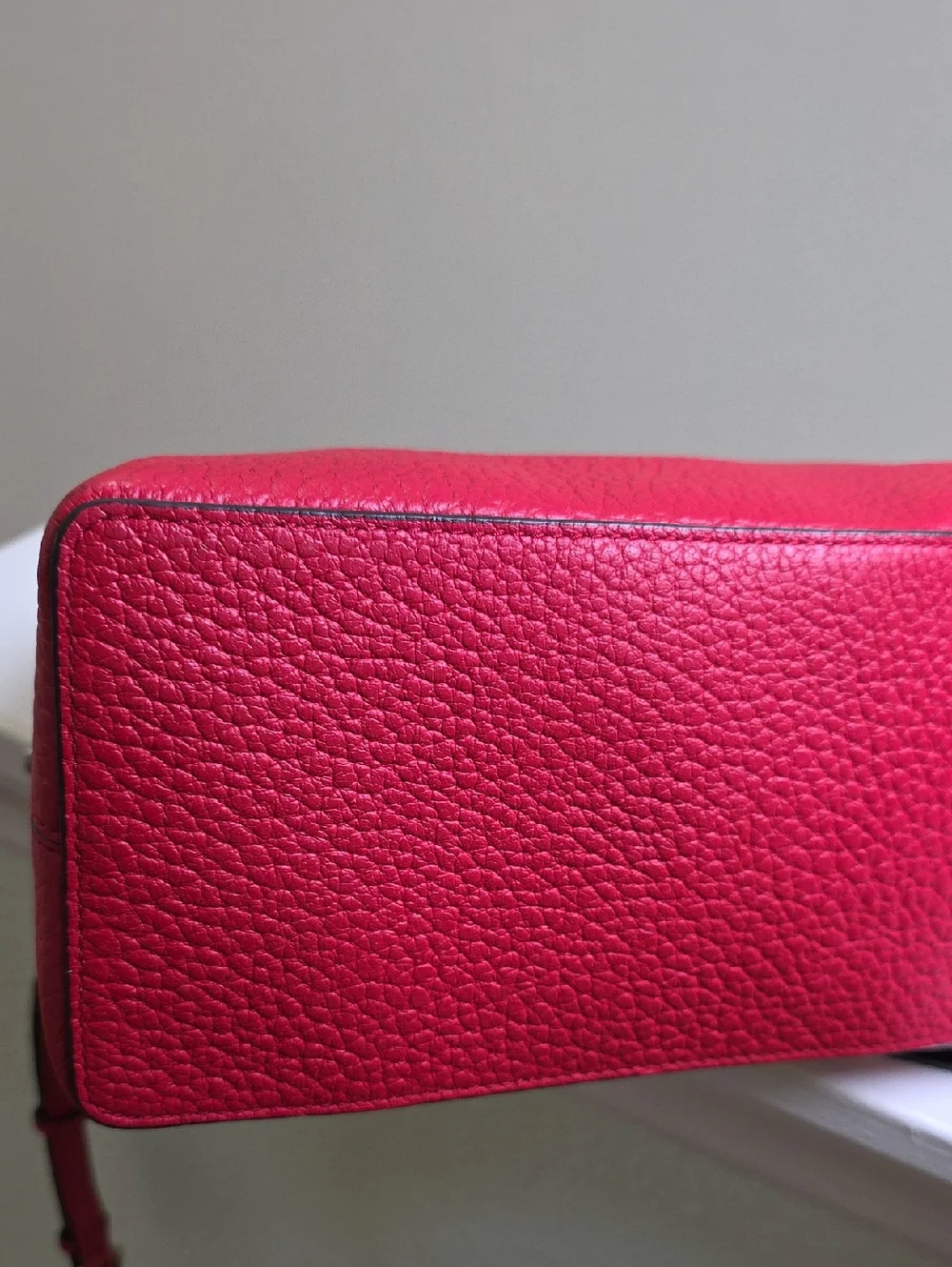 KATE SPADE SMALL RACHELLE Hot Chili Red Leather Bag BAY STREET EUC - Picture 9 of 16